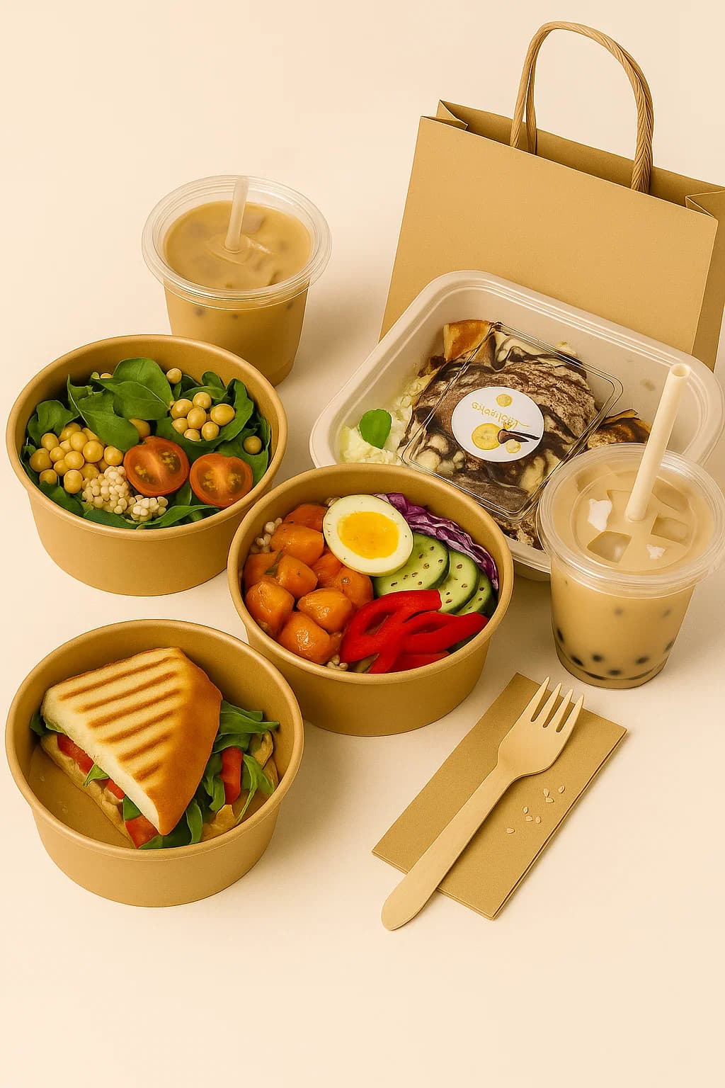 Sweet Life takeaway in branded packaging